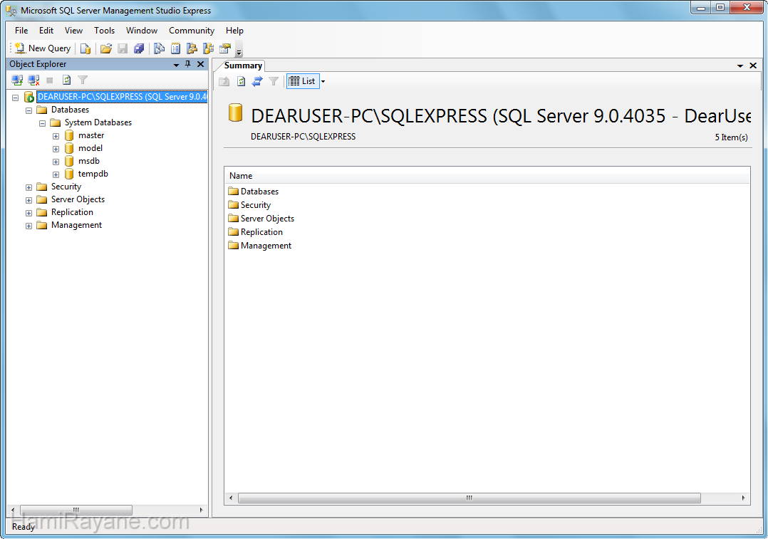 SQL Server 2008 Management Studio Express 絵 9